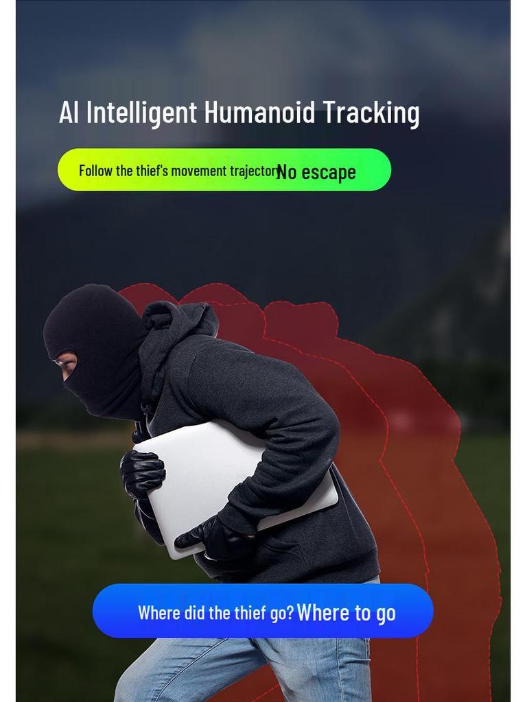 360° Panorama Drahtlose Solarkamera: Kein Strom/Netzwerk benötigt, Lebenslange kostenlose Verkehrsüberwachung für den Außenbereich