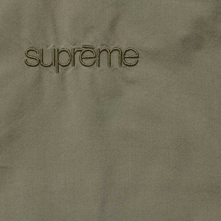 Supreme Leather Collar Utility Jacket Olive