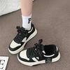Fashion Board Shoes Women's Sneakers New Muffin Thick Bottom Khaki Black White Color Matching Fashion Women's Shoes Casual Sports Shoes