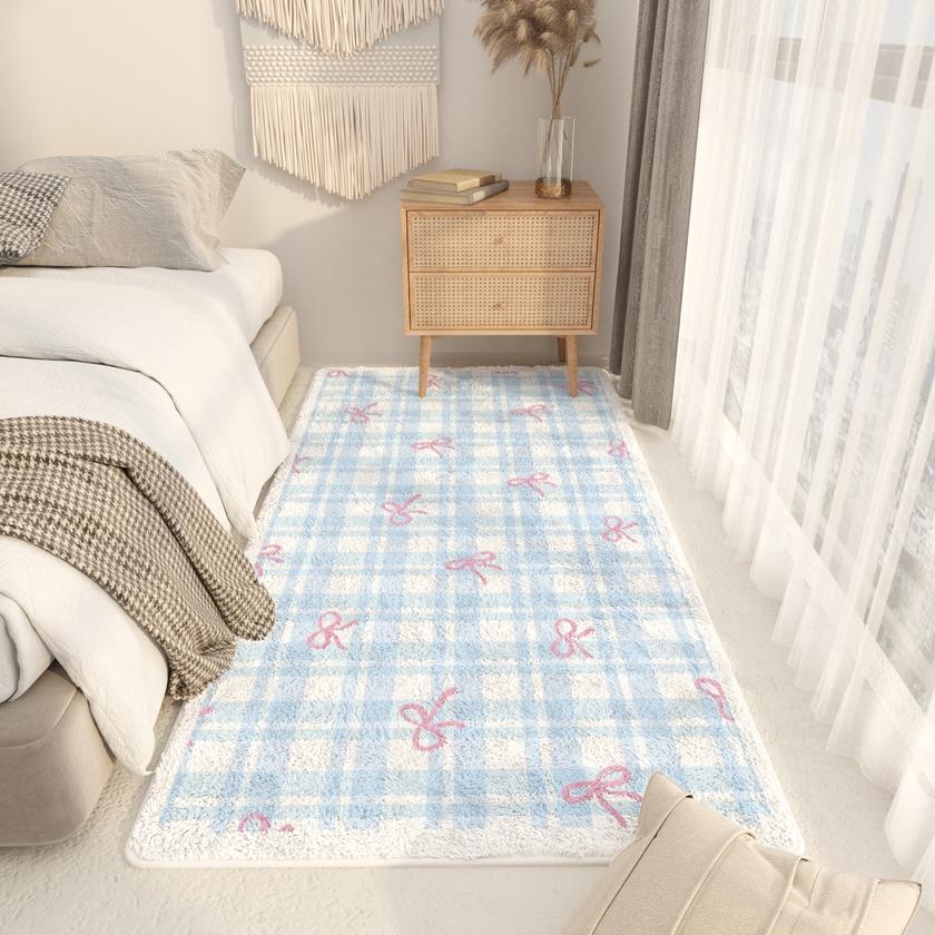 Ins Style Rugs for Bedroom Thicken Plush Living Room Decoration Cute Carpet Fluffy Soft Bedside Rug Washable Cloakroom Floor Mat