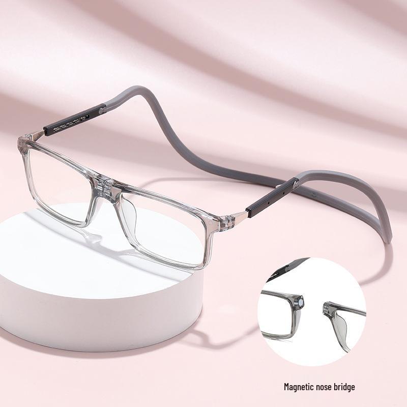 Ultra-Light Neck-Hanging Magnetic Reading Glasses: Anti-Lost, Fashionable Single-Vision Eyewear for Elderly