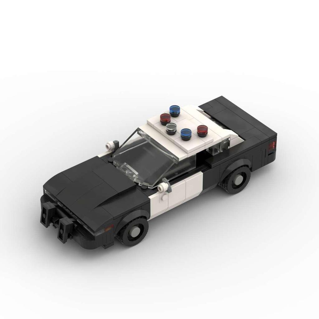 Creative Racing Car Model: DIY MOC Building Blocks Compatible with Lego - Police Car Ornament & Educational Toy