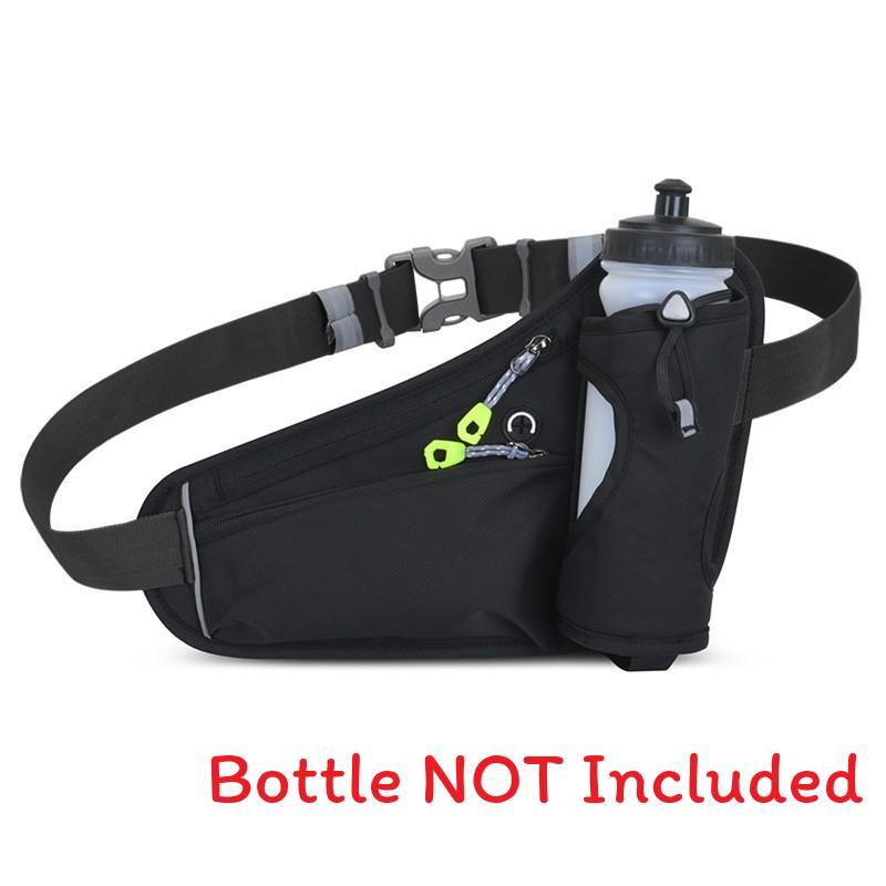 Outdoor Sports Waist Bag With Water Bottle Holder Waterproof Lightweight For Running And Cycling
