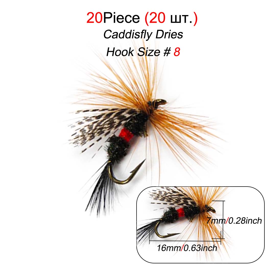10/20/25 шт. приманки для форели сухие/мокрые мухи приманка для рыбалки нахлыстом мухи — фото 20