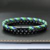 Stylish 2Pcs Bracelet Set For Men Grade A 3mm Ethnic String Braslet 6mm Black Onyx Stone Strand Braclet Perfect Gift For Him