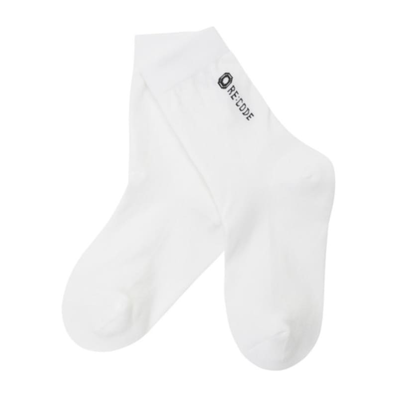 

RE;CODE Regular Logo Socks_RYAAM23812WHX white