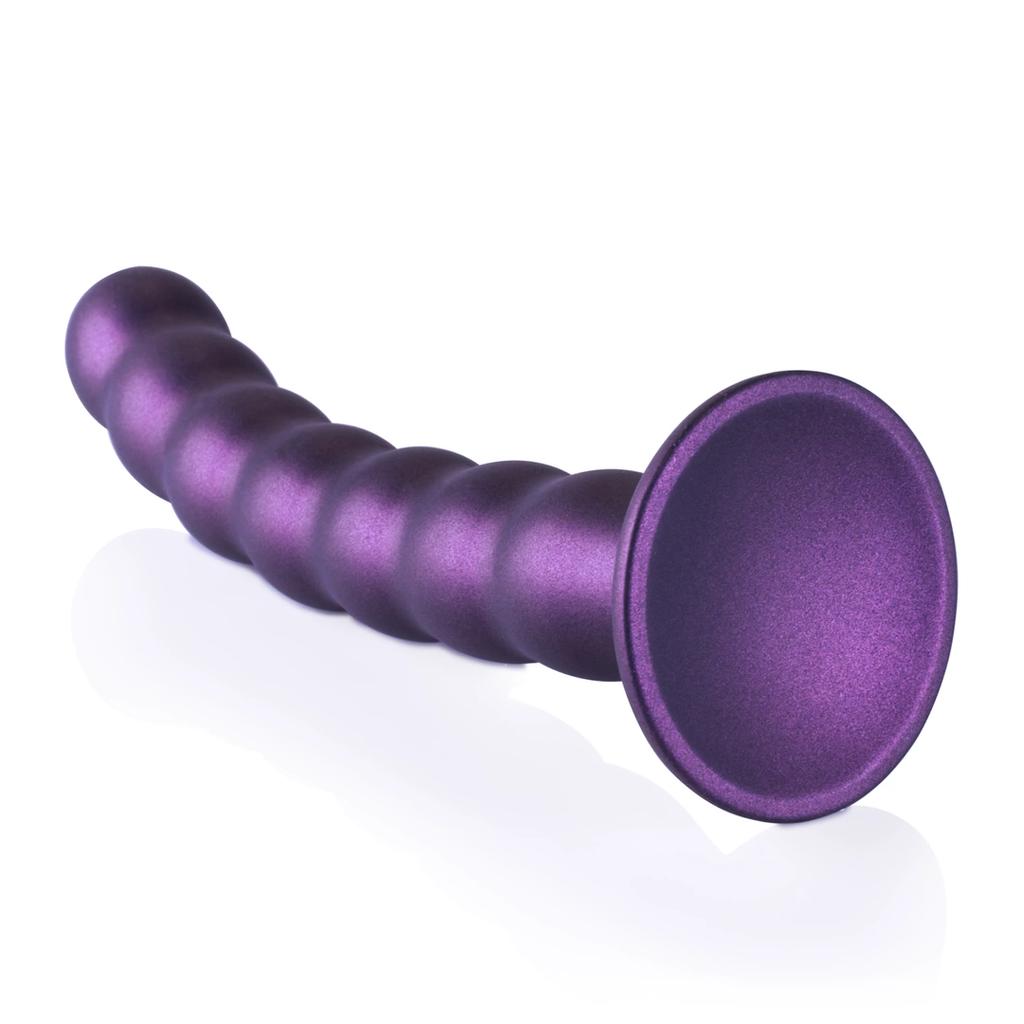 Ouch! - Silicone G-Spot Dildo with Beads - 20.5 cm