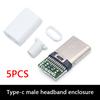 5PCS Type-C USB 3.1 16Pin Connector, Male/Female Socket with 56K Resistor for Soldering Wires & PCB Projects