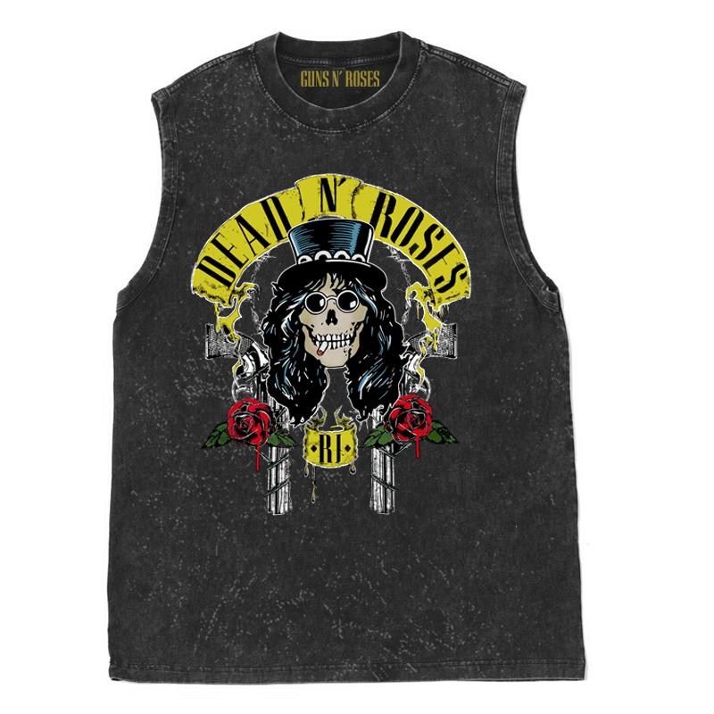 

Guns N Roses Вінтажний Американський Вінтажний Рок Прання Старий Безрукавний Жилет Футболка Майки Спортивний Одяг S