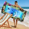 3D Ocean Animal Print Beach Towel, Large Soft Quick Dry Towel for Beach Camping Swimming