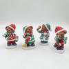 Cartoon Mini Christmas Family Small Animal Resin Ornament Creative Home Christmas Decoration Gift Gift