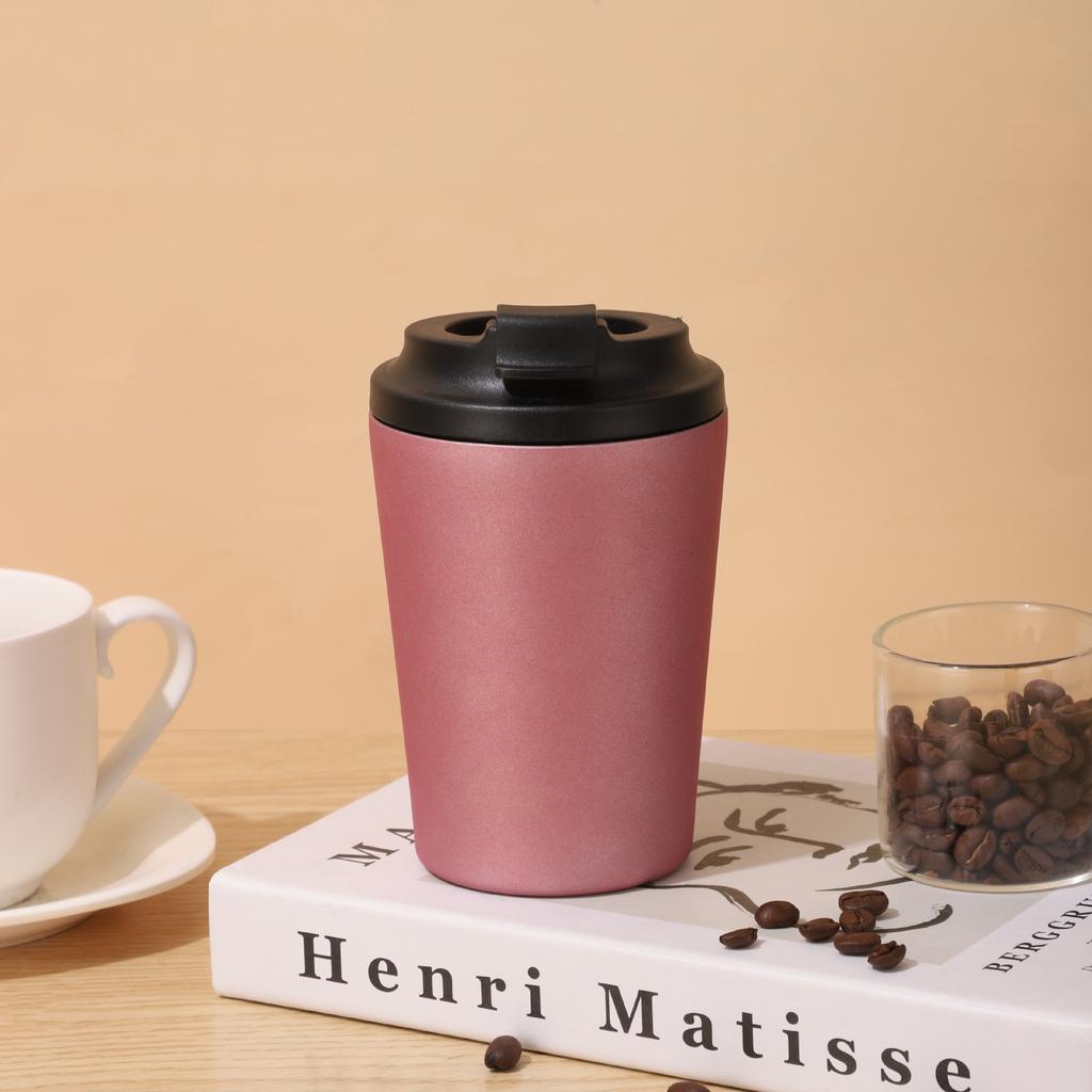 Mini 12Oz Coffee Cup Portable Stainless Steel Thermos Cup Office Home With Scale Car Cup