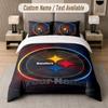 Custom Bedding Set Pittsburgh Steelers Pattern, Print Name Text 1 Duvet Cover Plus 2 Pillowcases Home Textile