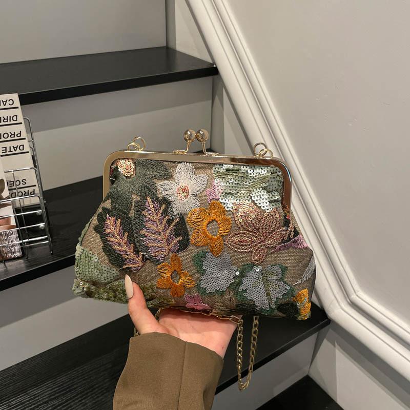 Style Bag - Retro Crossbody Bag - Chinese Style Handbag - Chain Bag