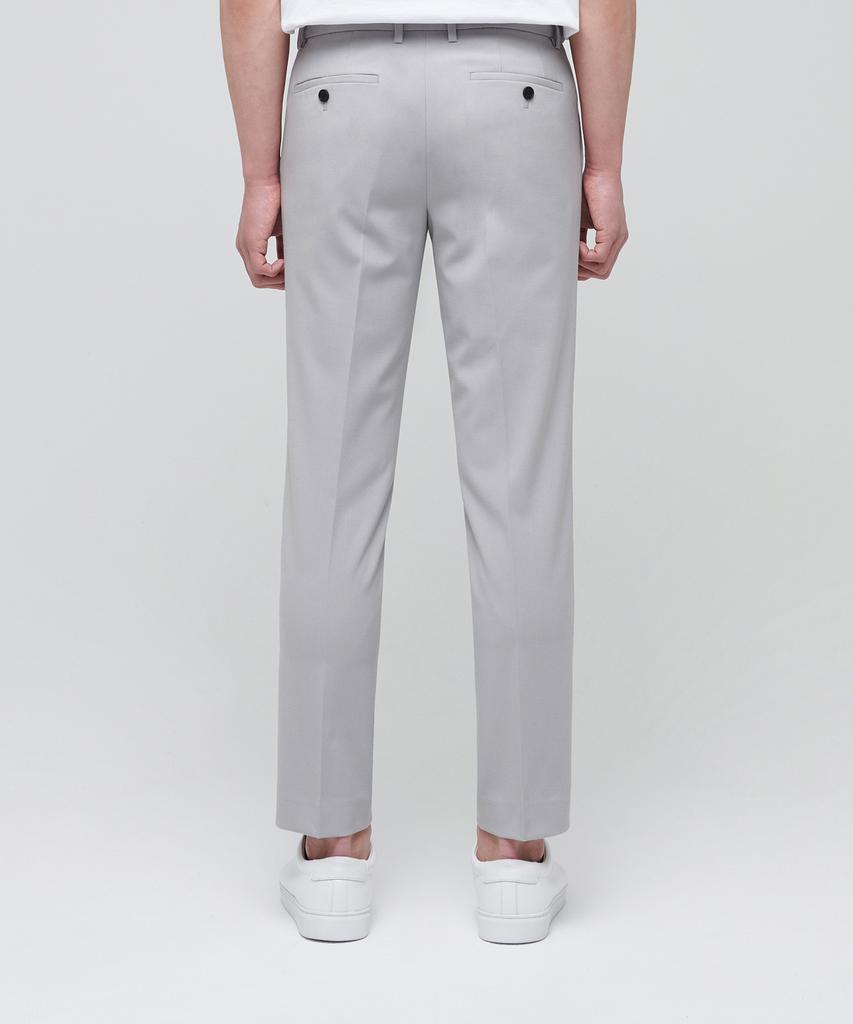 Musinsa Standard Lightweight Skinny Hidden Elastic Waist Crop Slacks [Light Gray]