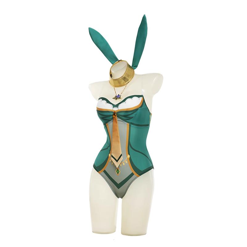 Lisa Bunny Girl Costume  Original Genshin Impact A Sobriquet Under Shade Lisa Bunny Suit Sexy Women Jumpsuit Full Set