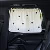Niedlicher, mit Cartoons bestickter Sonnenschutz aus dicker Baumwolle für Babyautofenster, UV-Schutz, mit Saugnapf installierter Schiebevorhang
