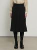 General Idea Classic Pleated Midi Skirt [Black] / Gf1Lsk503