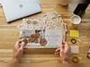 Ugears Scrambler with Sidecar 70137 Wooden Puzzle Craft Model - No Glue or Tools Required