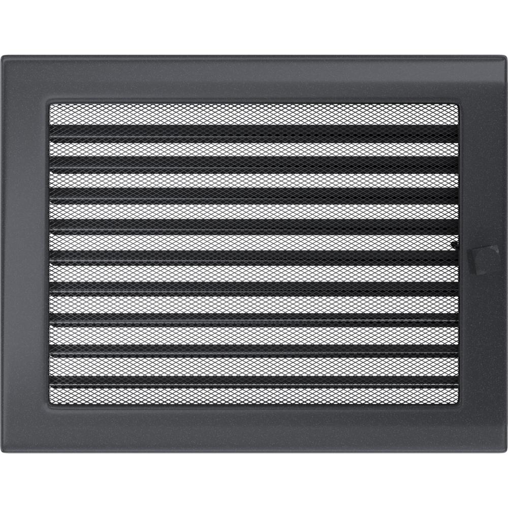 Lüftungsabdeckung 22x30 Graphit mit Jalousien