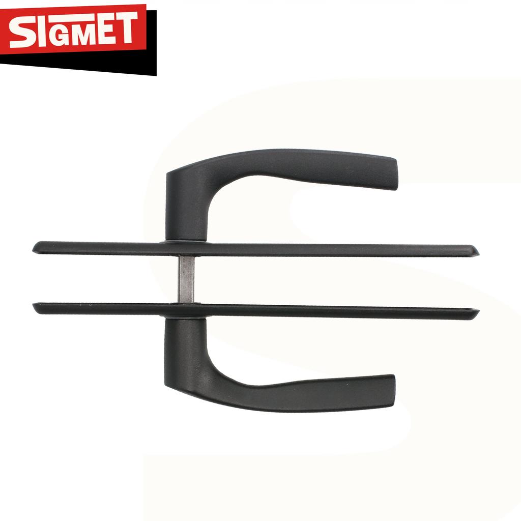 Gate Handle Long Plate Nati 72mm Black Key