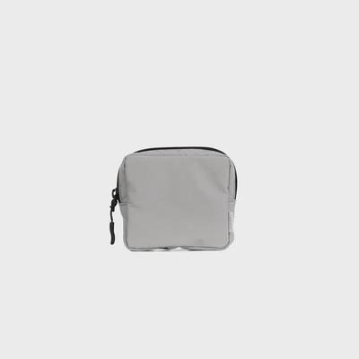 Square Recycled Nylon Pouch [Beige Gray]