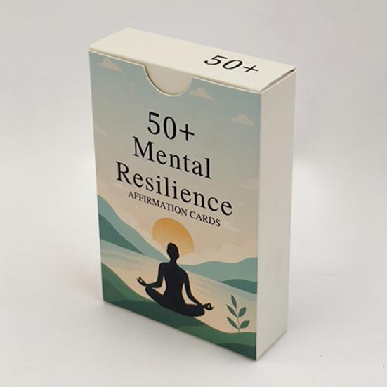 55 Stück/Set Mentale Resilienz Affirmationskarten Stressabbau Motivationskarten Deck Selbstfürsorge Emotionales Wohlbefinden Ermutigung Meditationswerkzeug