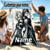 Custom Name Personalized Final Fantasy Print Beach Towel, for Trip Camping Beach Party Home Decor, Birthday Gift for Family & Friends