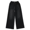 Spring Fall Kids Loose Straight Black Jeans with Bows Pocket for Teenage Girls Fashion Harajuku Y2k  Denim Pants Child Trousers