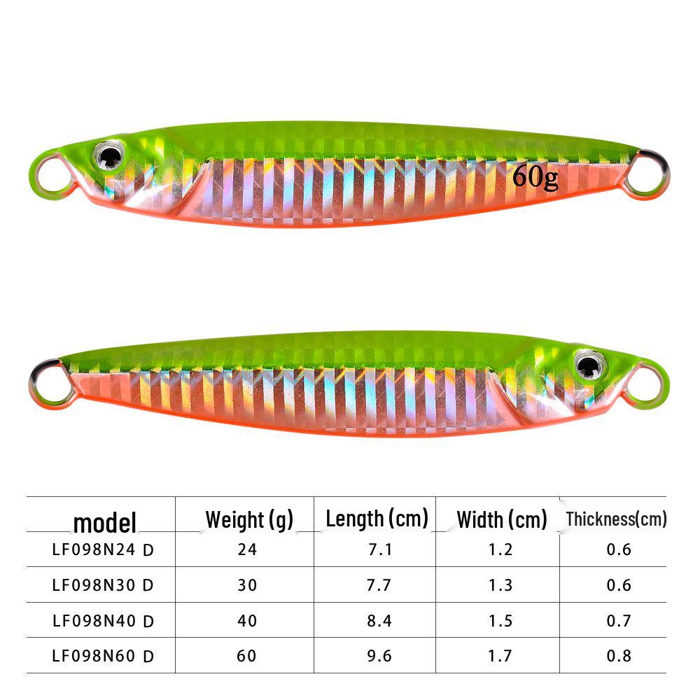 Luminous Long Cast Sinking Iron Plate Pencil Fish Metal Lure - New Bionic Artificial Bait Model