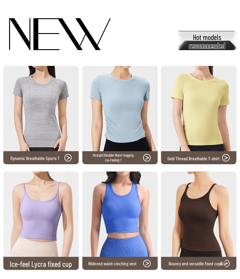 Women's Summer Sleeveless Yoga Top with Chest Pads - Versatile Camisole for Outdoor Wear