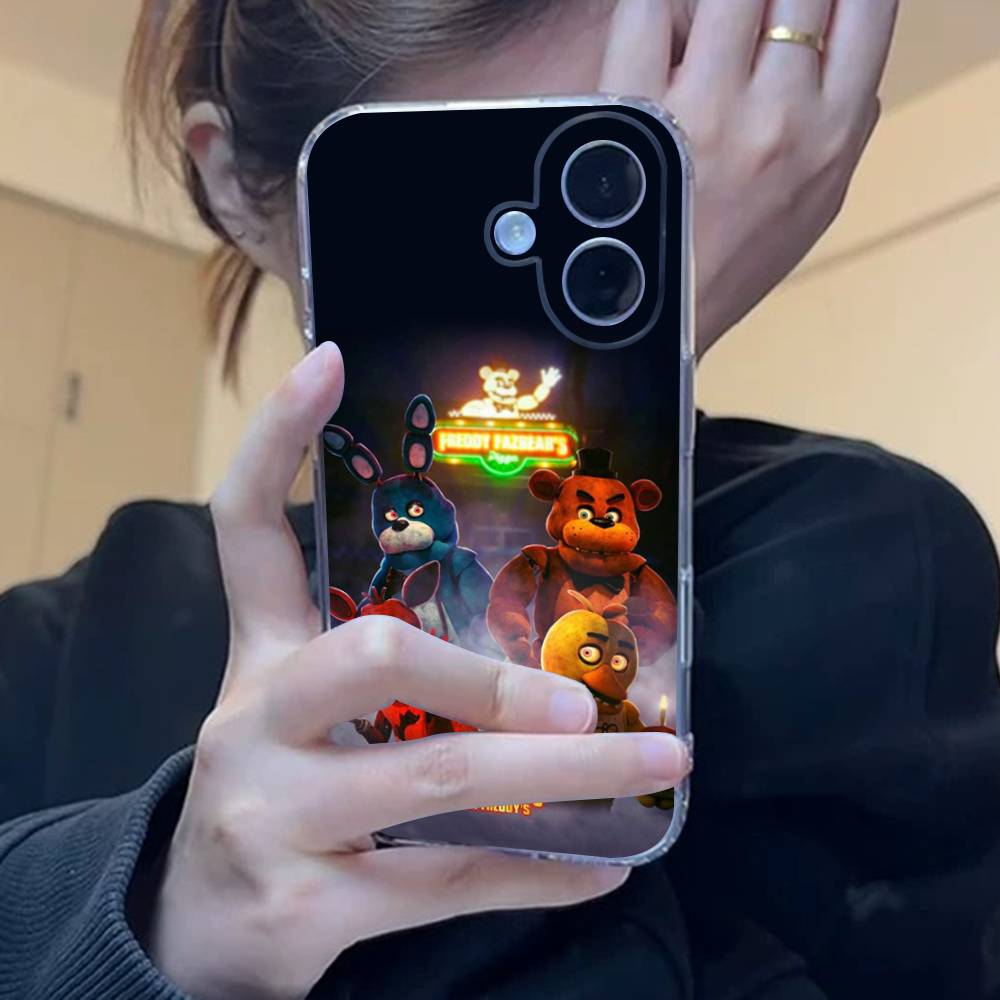 W-Fnaf-e-Fives-nights-At-Freddys-Clear Silicone Soft TPU Phone Case For iphone 17 16 15 14 Plus 13 12 Mini 11 Pro Max Shell Capa