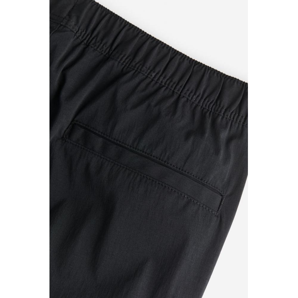 H M sliM Fit Nylon Cargo Jogger Pants Black
