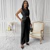 1 Sada Dámské tílko Kalhoty Oblek Elegantní Ležérní Letní Jednobarevné Bez rukávů Košile s Páskem Kalhoty se Širokými Nohavicemi Dvoudílné Outfity Lounge Set