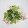 New Simulated Candlestick Wreath Silk Artificial Flowers Rhododendron Wreath Mini Candle Ring Christmas Ornament