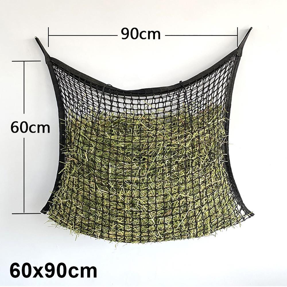 

1Pc Durable Slow Feed Hay Net Large Capacity Hanging Horse Hay Bag 80x90cm Hay Feeder Bag for Horses Goat Sheep