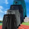 Summer Men Running Shorts Fitness Gym Training 2 In 1 Sports Shorts Quick Dry WorkoutJogging Double Deck Shorts