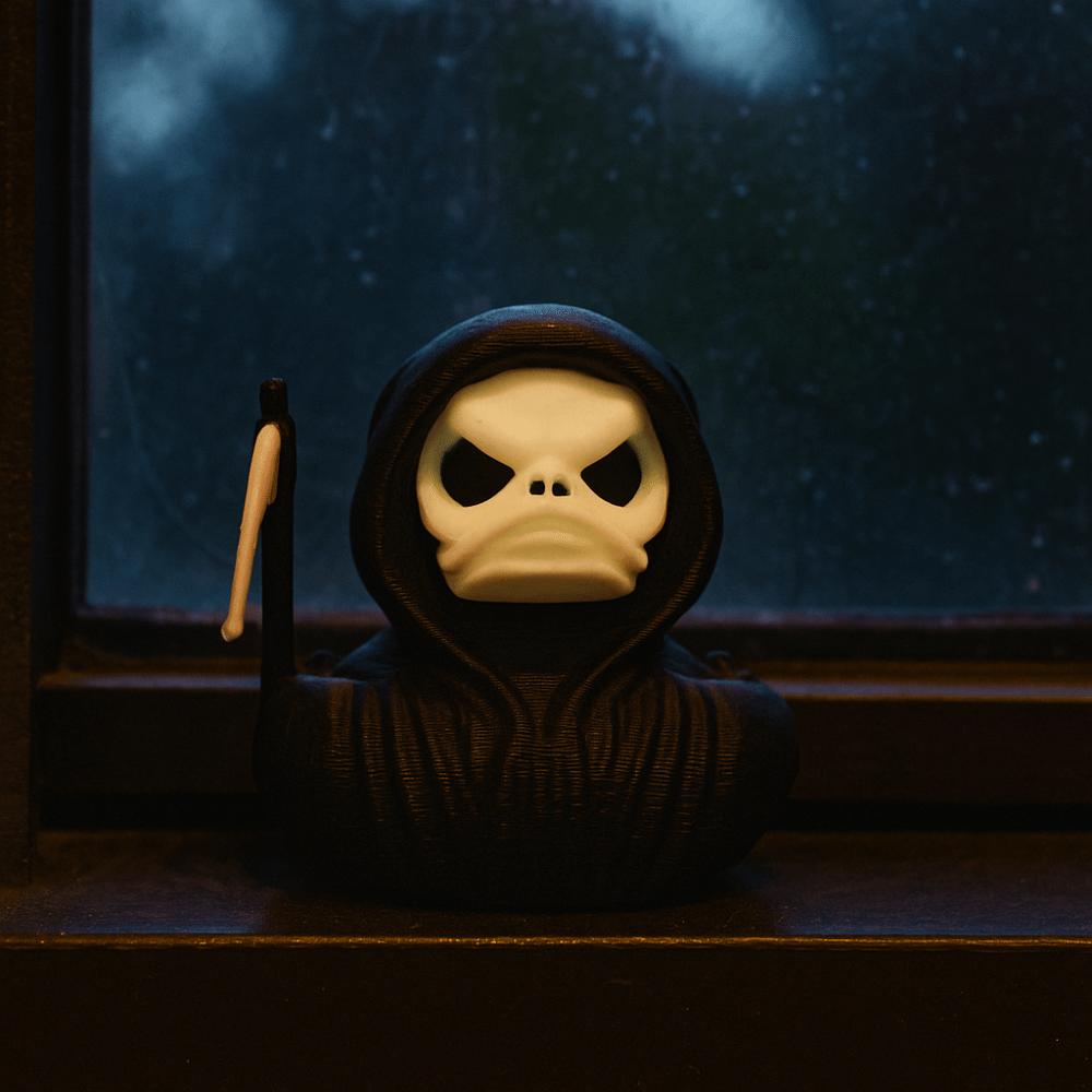 Handicraft Spooky Halloween Duck Figurine 3D Printed Grim Reaper Duck Ornament  Children Girls Boys