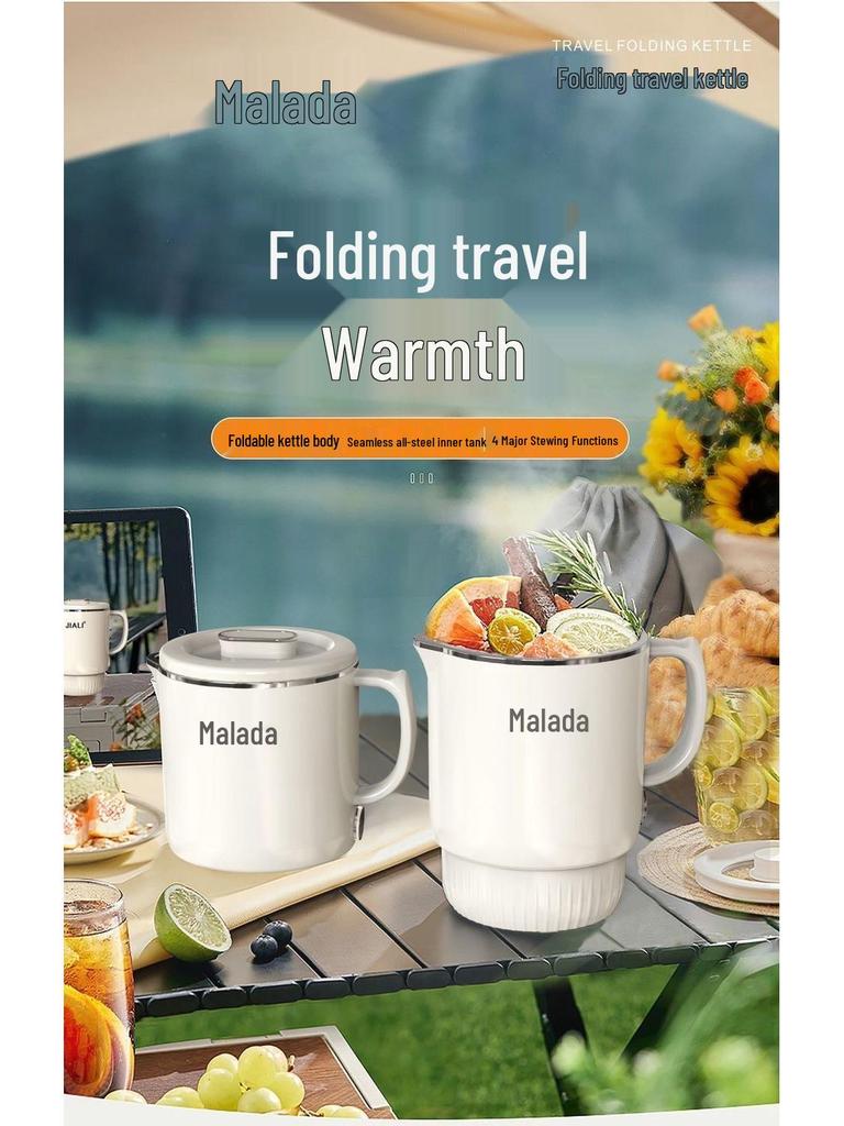 Wanlida Portable Foldable Stainless Steel Electric Travel Kettle 