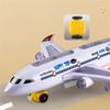 25-26 Plane Toy With Light And Sound Friction Powered For Kids Bump Go Action Aircraft Led Lights Music Toys