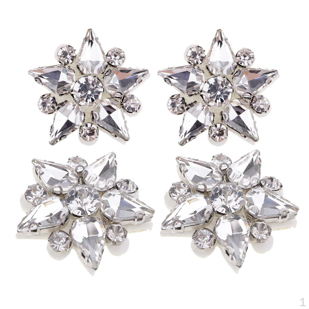 Buy 4Pcs Star Shaped Rhinestone Beaded Embroidery Patch Sew On Applique