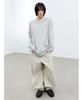 Saendeusaundeu (Unisex) Awning Stripe Long Sleeve T-Shirt Gray