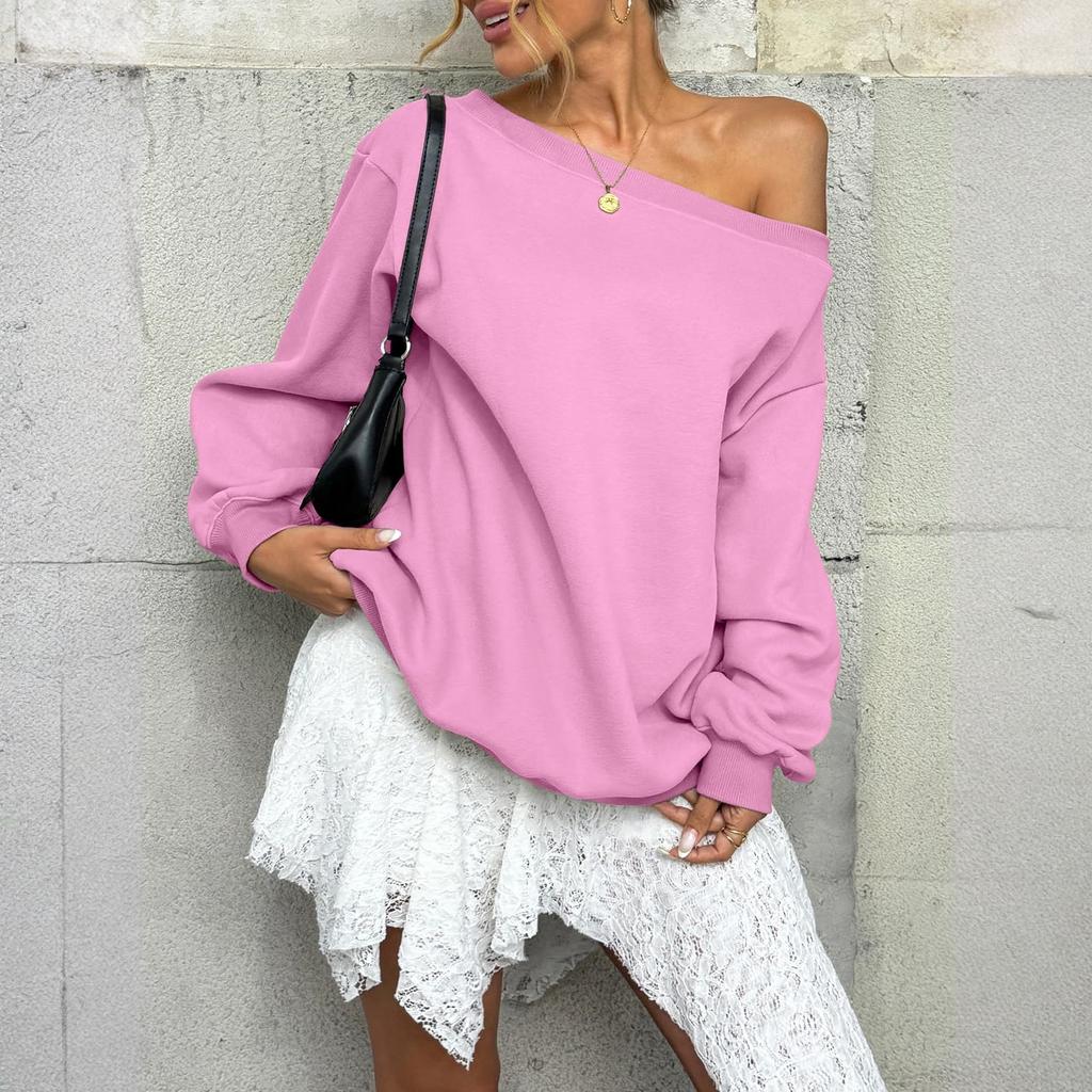 Women's Solid-color Fashionable Long-sleeved Top