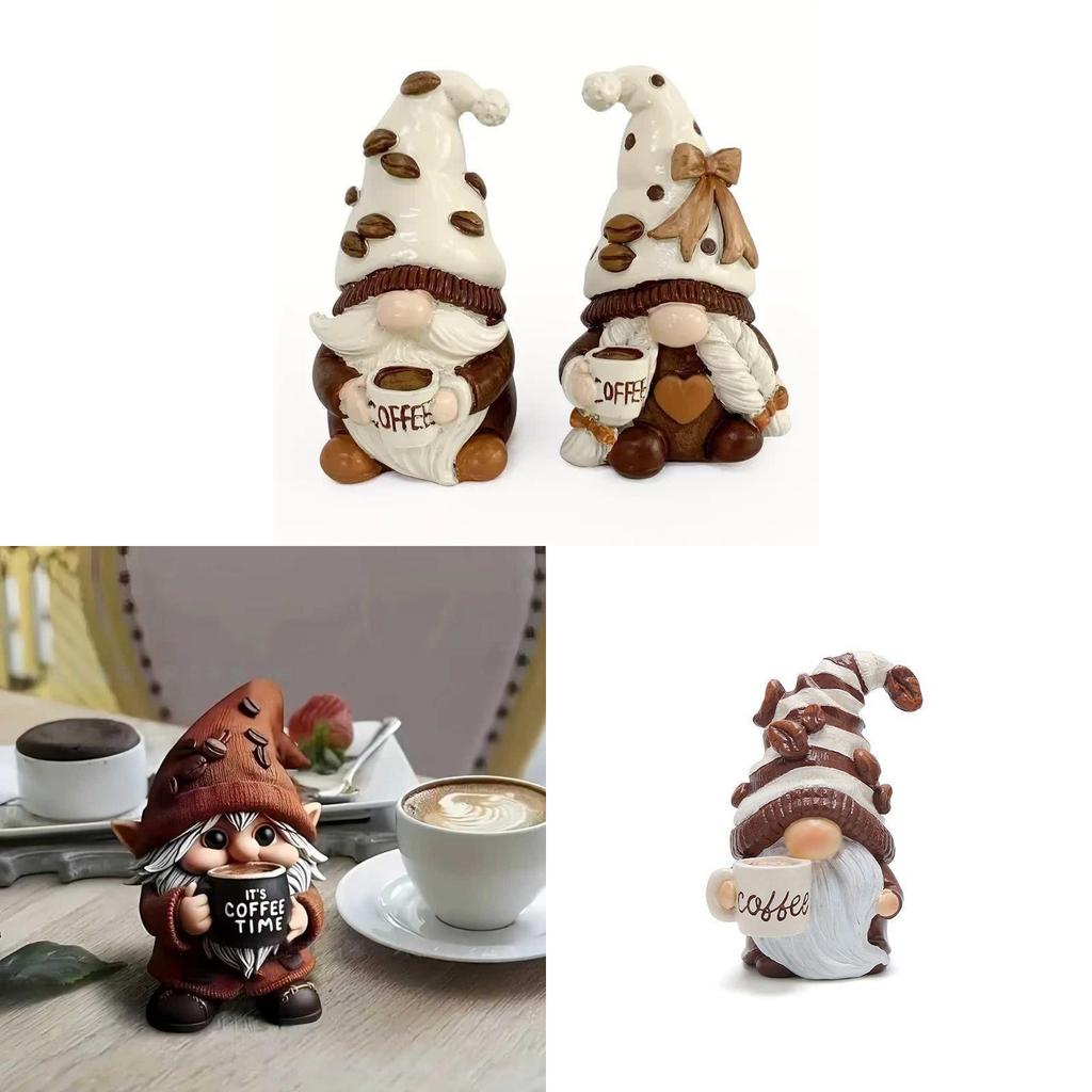 Christmas Couples Gnome Resin Figurine Set Home Decor Gift For Holiday Celebrations