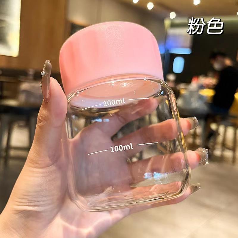 Tasse Mignonne Potelée Mini Tasse à Café au Lait Petite Tasse Potelée avec Tasse Graduée pour Lait de Soja Verre de Sous-Conditionnement Tasse Publicitaire