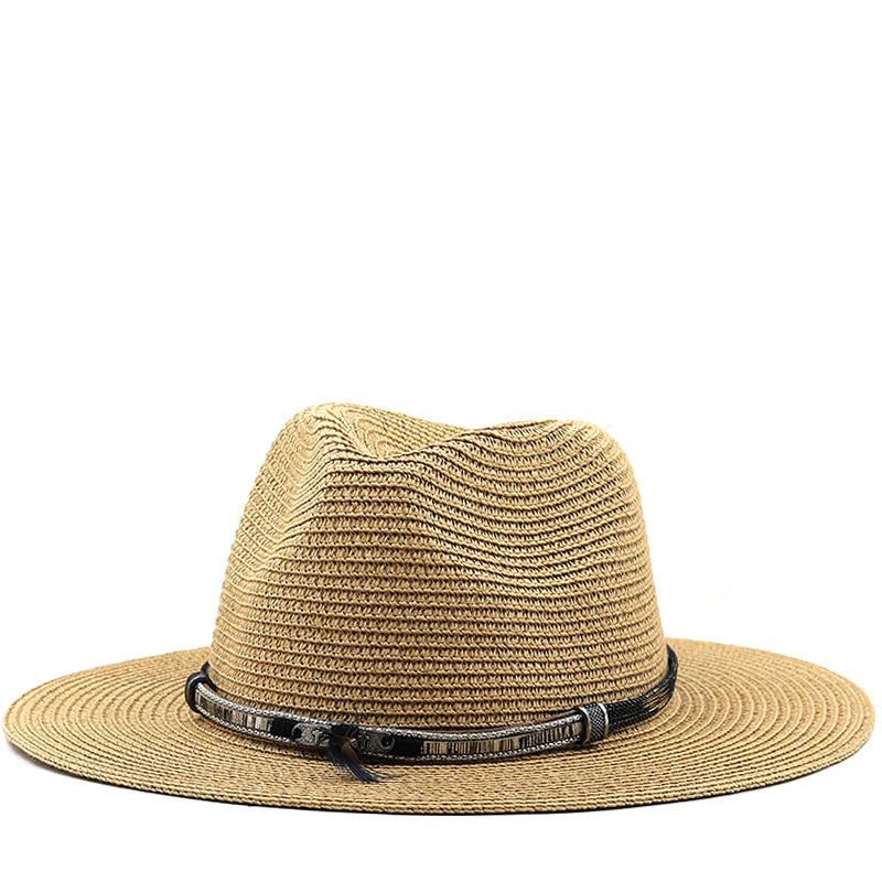 European and American straw hat dame top hat men's and women's spring and summer straw fashion sun protection sun hat