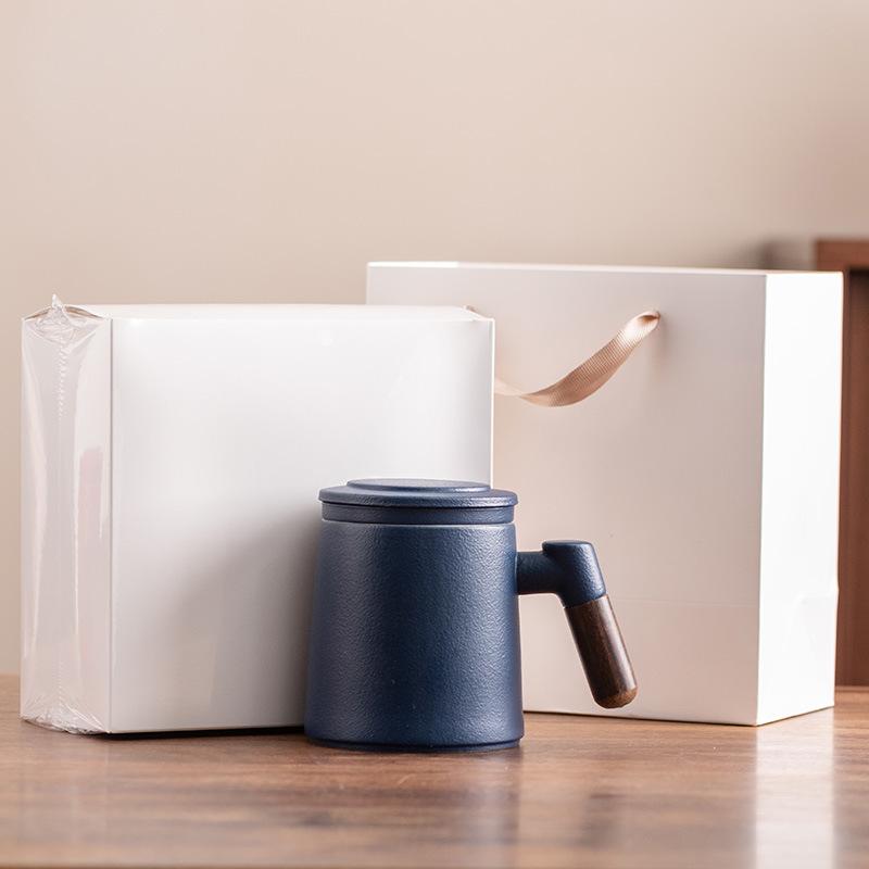 Keramikfilter Teetasse Tee-Trenntasse Bürobecher Keramiktasse Großhandel Tasse mit Deckel Geschenk
