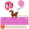 2Pcs/Set Hamster Harness & Leash - Soft Padded Safety Vest with Bow Bell for Small Pet Walking