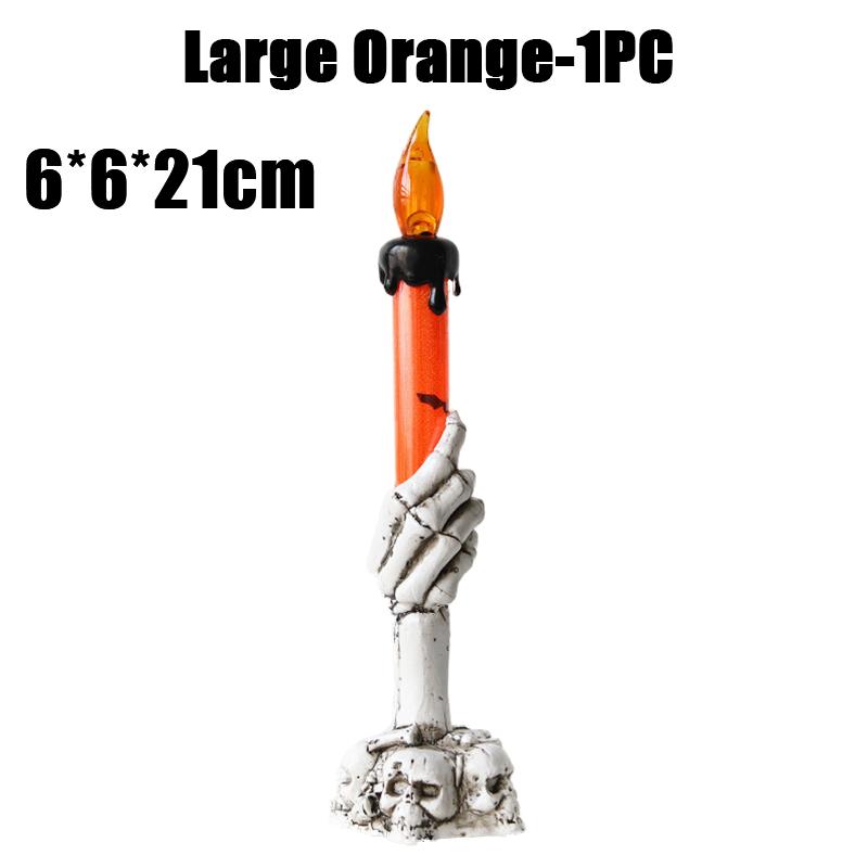 Halloween LED Lights Horror Skull Ghost Holding Candle Lamp Happy Holloween Party Decoration for Home Bar Decoration Light