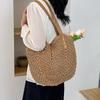 New Hand-woven Bag Fashionable One-shoulder Bag Straw Woven Bag Paper Rope Vacation Beach Bag Shoulder Bag Backpack Tote Bag